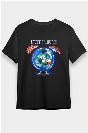 Deep Purple Siyah Unisex Tişört T-Shirt - TişörtFabrikası