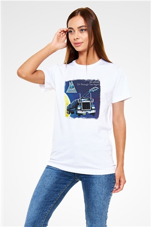 Def Leppard Baskılı Unisex Beyaz Tişört