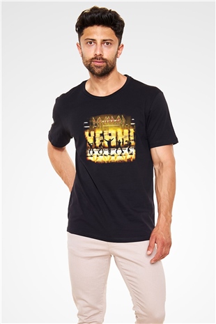 Def Leppard Baskılı Unisex Siyah Tişört