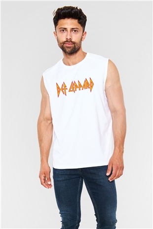 Def Leppard Beyaz Unisex Kolsuz Tişört