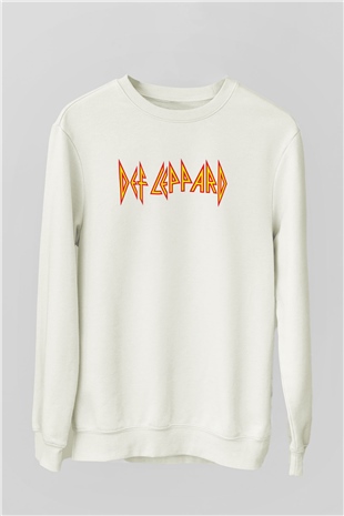 Def Leppard Beyaz Unisex Sweatshirt