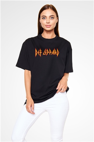 Def Leppard Siyah Unisex Oversize Tişört T-Shirt