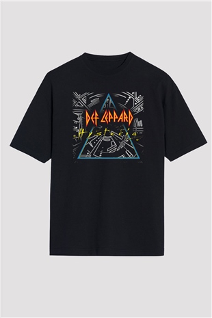 Def Leppard Siyah Unisex Oversize Tişört T-Shirt