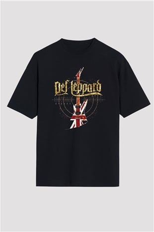 Def Leppard Siyah Unisex Oversize Tişört T-Shirt