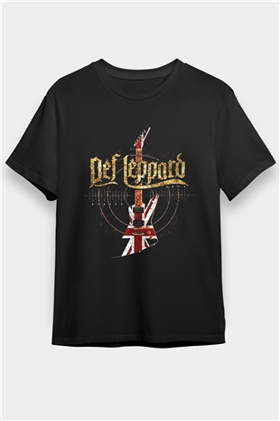 Def Leppard Siyah Unisex Tişört T-Shirt - TişörtFabrikası