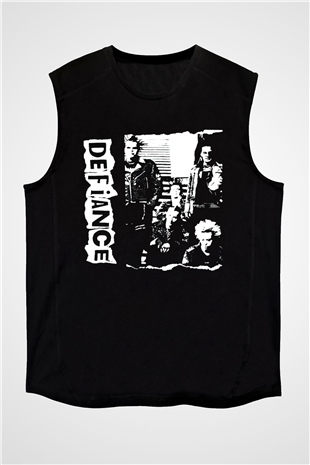 Defiance Siyah Unisex Kolsuz Tişört