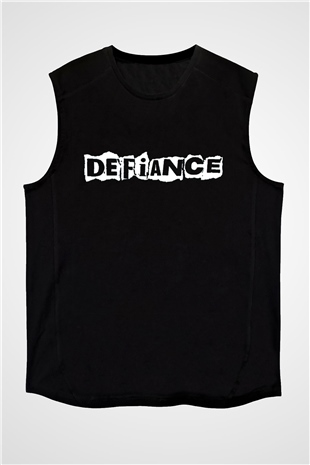 Defiance Siyah Unisex Kolsuz Tişört
