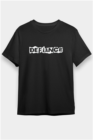 Defiance Siyah Unisex Tişört T-Shirt - TişörtFabrikası