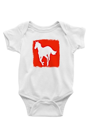 Deftones Baskılı Unisex Beyaz Bebek Body - Zıbın