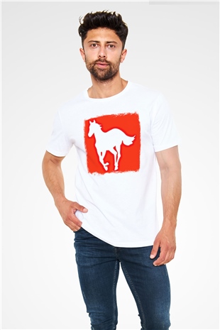 Deftones Baskılı Unisex Beyaz Tişört