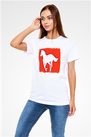 Deftones Baskılı Unisex Beyaz Tişört