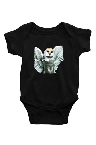 Deftones Baskılı Unisex Siyah Bebek Body - Zıbın