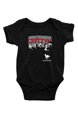 Deftones Baskılı Unisex Siyah Bebek Body - Zıbın