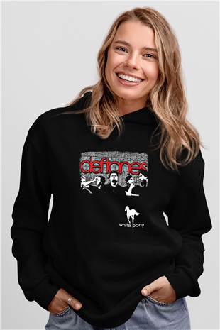 Deftones Baskılı Unisex Siyah Hoodie
