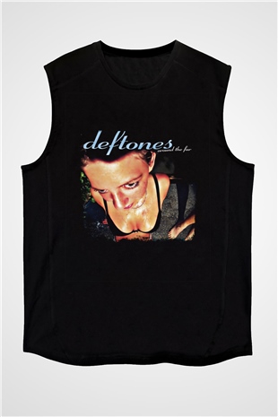 Deftones Baskılı Unisex Siyah Kolsuz Tişört