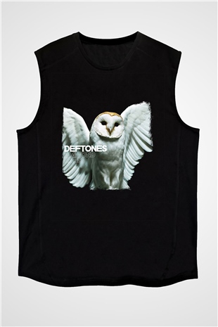 Deftones Baskılı Unisex Siyah Kolsuz Tişört