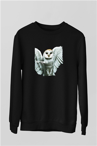 Deftones Baskılı Unisex Siyah Sweatshirt