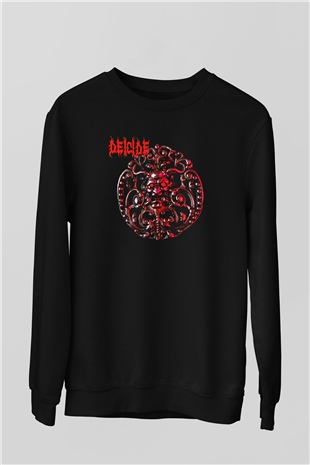 Deicide Baskılı Unisex Siyah Sweatshirt