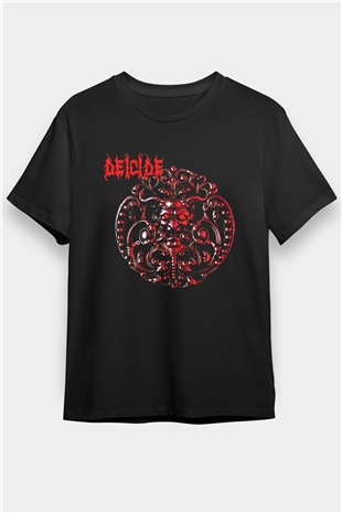 Deicide Baskılı Unisex Siyah Tişört - Tshirt