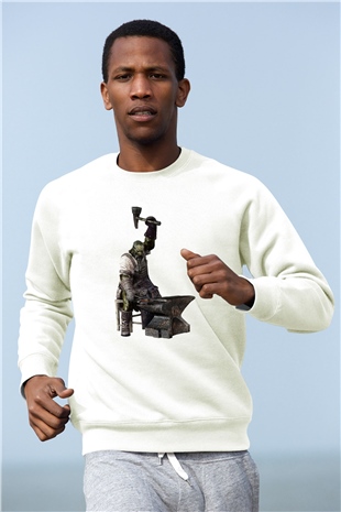 Demirci Beyaz Unisex Sweatshirt