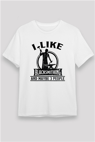 Demirci Beyaz Unisex Tişört T-Shirt - TişörtFabrikası