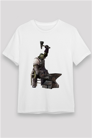 Demirci Beyaz Unisex Tişört T-Shirt - TişörtFabrikası