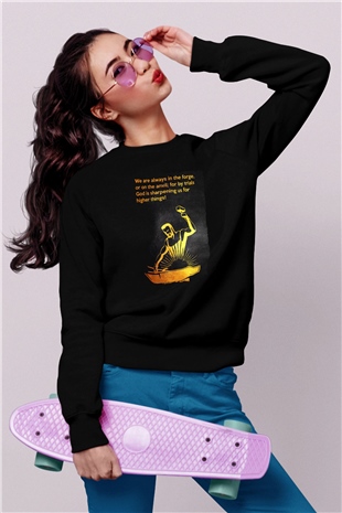 Demirci Siyah Unisex Sweatshirt