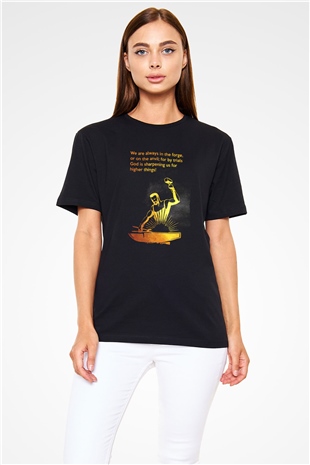 Demirci Siyah Unisex Tişört T-Shirt - TişörtFabrikası
