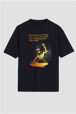 Demirci Siyah Oversize Tişört Oversize T-shirt - TişörtFabrikası
