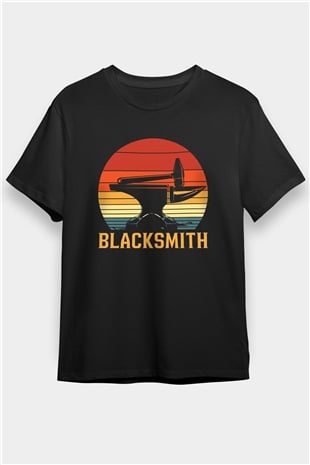 Demirci Siyah Unisex Tişört T-Shirt - TişörtFabrikası