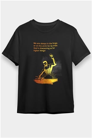 Demirci Siyah Unisex Tişört T-Shirt - TişörtFabrikası