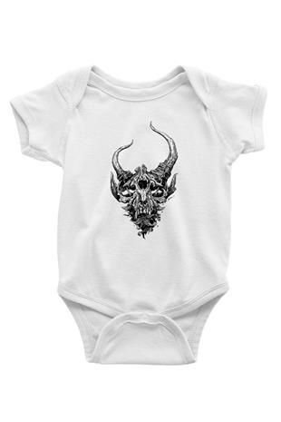 Demon Hunter Baskılı Beyaz Unisex Bebek Body - Zıbın