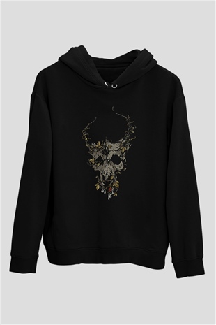Demon Hunter Baskılı Unisex Siyah Kapüşonlu Sweatshirt