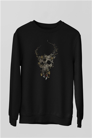 Demon Hunter Baskılı Unisex Siyah Sweatshirt