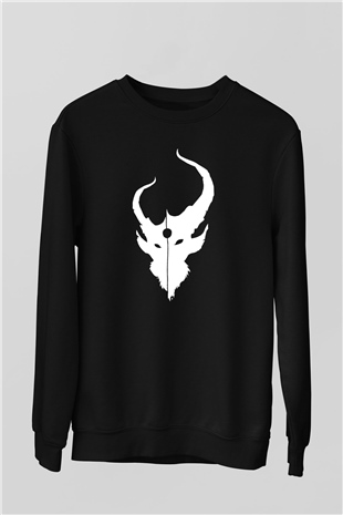 Demon Hunter Baskılı Unisex Siyah Sweatshirt