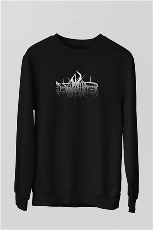 Demon Hunter Baskılı Unisex Siyah Sweatshirt