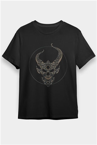 Demon Hunter Baskılı Unisex Siyah Tişört - Tshirt
