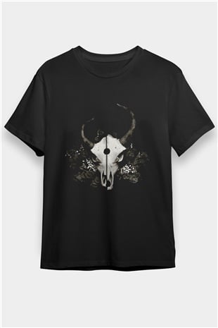 Demon Hunter Baskılı Unisex Siyah Tişört - Tshirt