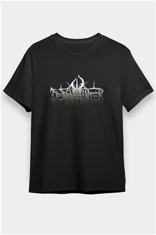 Demon Hunter Baskılı Unisex Siyah Tişört - Tshirt