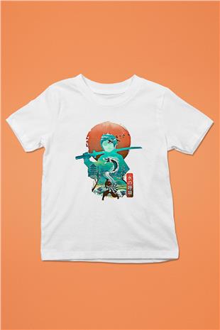 Demon Slayer Baskılı Beyaz Unisex Beyaz Çocuk Tişört - Tshirt