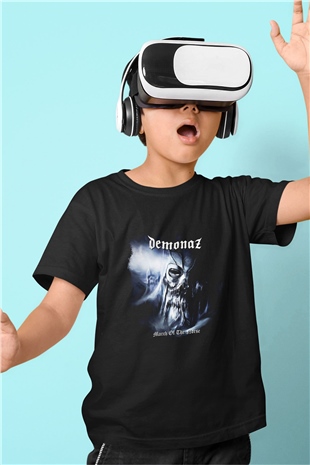 Demonaz Baskılı Unisex Siyah Çocuk Tişört
