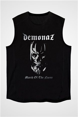 Demonaz Siyah Unisex Kolsuz Tişört