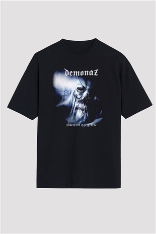 Demonaz Siyah Oversize Tişört Oversize T-shirt - TişörtFabrikası
