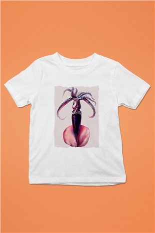 Deniz canlıları Beyaz Unisex Çocuk Tişört