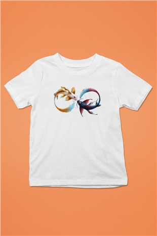 Deniz canlıları Beyaz Unisex Çocuk Tişört