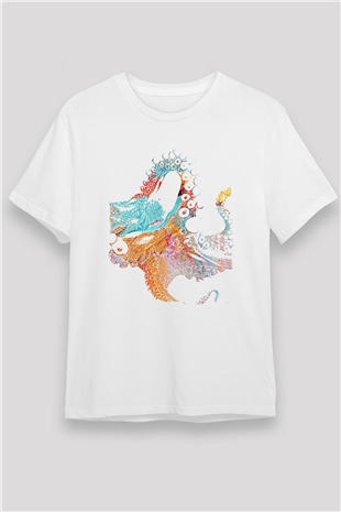 Deniz canlıları Beyaz Unisex Tişört T-Shirt - TişörtFabrikası