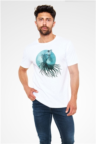 Deniz canlıları Beyaz Unisex Tişört T-Shirt - TişörtFabrikası