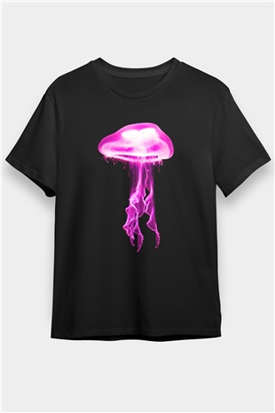 Deniz canlıları Siyah Unisex Tişört T-Shirt - TişörtFabrikası