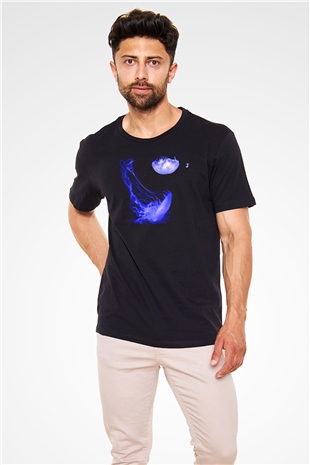 Deniz canlıları Siyah Unisex Tişört T-Shirt - TişörtFabrikası