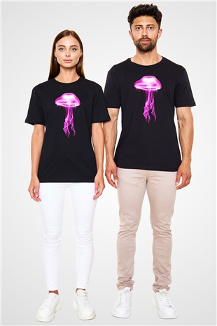 Deniz canlıları Siyah Unisex Tişört T-Shirt - TişörtFabrikası